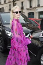 MAIKA MONROE Heading to Valentino Show at Paris Fashion Week 03/01/2020