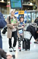 MAISIE WILLIAMS and Reuben Selby at Gare du Nord in Paris 02/29/2020
