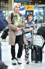 MAISIE WILLIAMS and Reuben Selby at Gare du Nord in Paris 02/29/2020