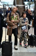 MAISIE WILLIAMS and Reuben Selby at Gare du Nord in Paris 02/29/2020