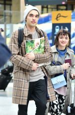 MAISIE WILLIAMS and Reuben Selby at Gare du Nord in Paris 02/29/2020