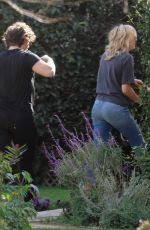 MALIN AKERMAN in Denim Visiting a Friend in Los Feliz 03/08/2020