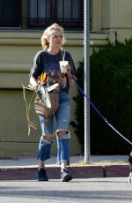 MALIN AKERMAN Out with Her Dog in Los Angeles 03/11/2020