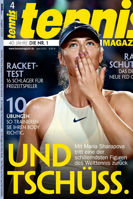 MARIA SHARAPOVA in Tennis Magazine, April 2020