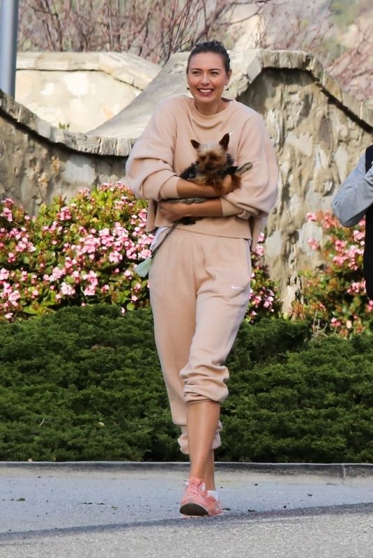 MARIA SHARAPOVA Out Hiking with Her Dog in Palos Verdes 03/06/2020