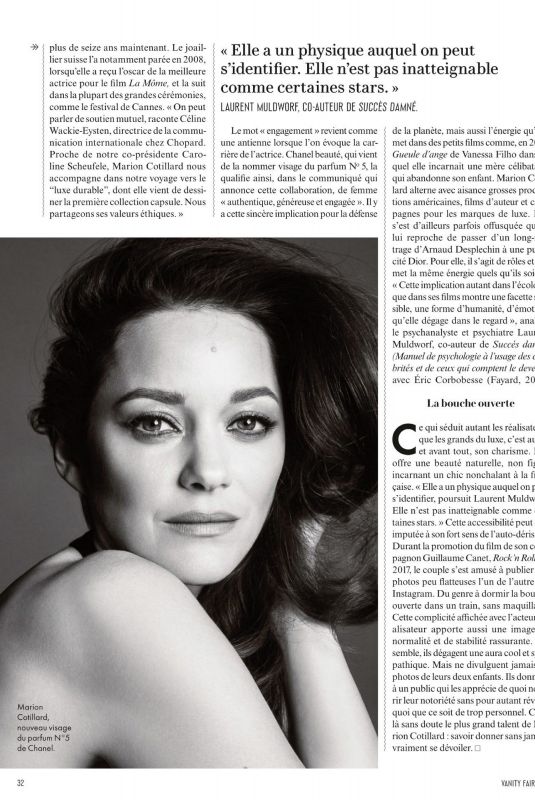 MARION COTILLARD in Vanity Fair Magazine, France April 2020