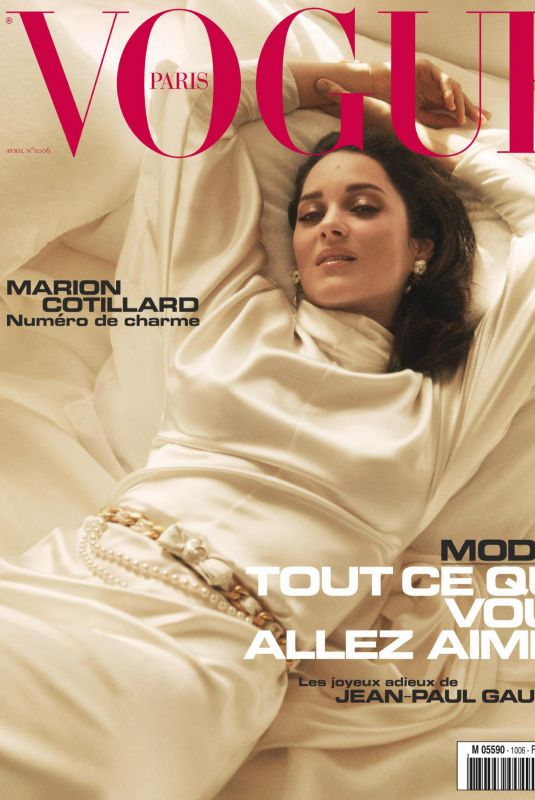 MARION COTILLARD in Vogue Magazine, France April 2020