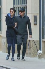 MARY ELIZABETH WINSTEAD and Ewan McGregor Out with Their Dog in New York 03/04/2020