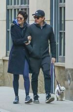 MARY ELIZABETH WINSTEAD and Ewan McGregor Out with Their Dog in New York 03/04/2020