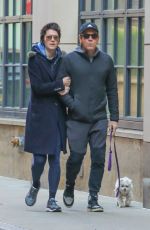 MARY ELIZABETH WINSTEAD and Ewan McGregor Out with Their Dog in New York 03/04/2020