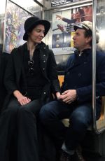 MARY ELIZABETH WINSTEAD and Ewan McGregor Riding Subway in New York 03/07/2020