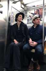 MARY ELIZABETH WINSTEAD and Ewan McGregor Riding Subway in New York 03/07/2020