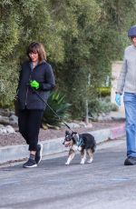 MARY STEENBURGGEN and Ted Danson Out with Their Dog in Los Angeles 03/30/2020