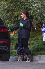 MARY STEENBURGGEN and Ted Danson Out with Their Dog in Los Angeles 03/30/2020