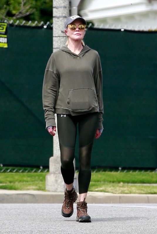 MELANIE GRIFFITH Out Hiking in Los Angeles 03/28/2020