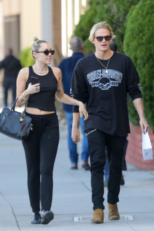 MILEY CYRUS and Cody Simpson Out in Malibu 03/02/2020