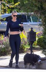 MOLLY SIMS in Tights Out with Her Dog in Brentwood 03/29/2020