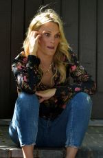 MOLLY SIMS with a Friend Outside Her Home in Pacific Palisades 03/25/2020