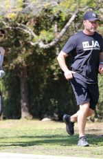 NAOMI WATTS and Liev Schreiber Out Jogging During Break from Quarantine in Brentwood 03/26/2020