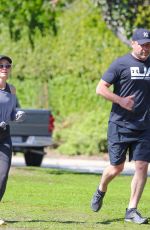 NAOMI WATTS and Liev Schreiber Out Jogging During Break from Quarantine in Brentwood 03/26/2020
