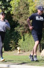 NAOMI WATTS and Liev Schreiber Out Jogging During Break from Quarantine in Brentwood 03/26/2020