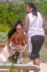 NIA GUZMAN in Swimsuit at a Beach in Tulum 03/20/2020