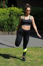 NICOLE BASS Workout Outside Her House in Essex 03/24/2020