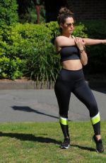 NICOLE BASS Workout Outside Her House in Essex 03/24/2020