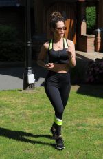 NICOLE BASS Workout Outside Her House in Essex 03/24/2020