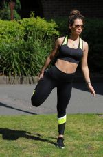 NICOLE BASS Workout Outside Her House in Essex 03/24/2020