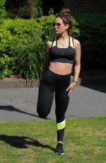 NICOLE BASS Workout Outside Her House in Essex 03/24/2020
