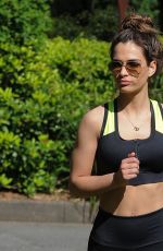 NICOLE BASS Workout Outside Her House in Essex 03/24/2020