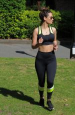 NICOLE BASS Workout Outside Her House in Essex 03/24/2020