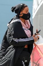 NICOLE MURPHY Wearing a Face Mask Out Shopping in Los Angeles 03/30/2020