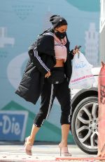 NICOLE MURPHY Wearing a Face Mask Out Shopping in Los Angeles 03/30/2020