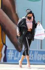 NICOLE MURPHY Wearing a Face Mask Out Shopping in Los Angeles 03/30/2020