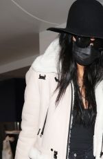 NICOLE SCHERZINGER Wears Black Face Mask at Los Angeles International Airport 03/11/2020