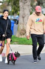 NICOLE WILLIAMS and Larry English Out with Their Dogs in Los Angeles 03/26/2020