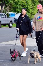 NICOLE WILLIAMS and Larry English Out with Their Dogs in Los Angeles 03/26/2020