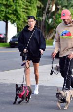 NICOLE WILLIAMS and Larry English Out with Their Dogs in Los Angeles 03/26/2020