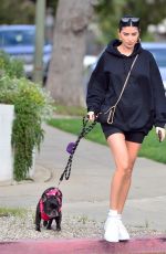 NICOLE WILLIAMS and Larry English Out with Their Dogs in Los Angeles 03/26/2020
