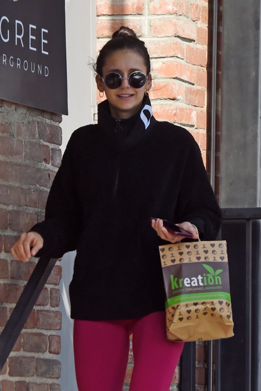 NINA DOBREV Leaves a Gym in West Hollywood 03/06/2020