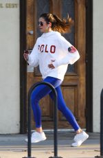 NINA DOBREV Out Jogging in Los Angeles 03/26/2020