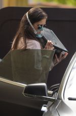 NINA DOBREV Wearing a Surgical Mask Unloads Her Car in Los Angeles 03/23/2020