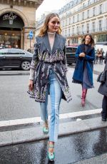 OLIVIA PALERMO Arrives at Giambattista Valli Fashion Show in Paris 03/02/2020