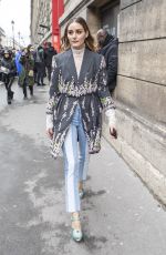 OLIVIA PALERMO Arrives at Giambattista Valli Fashion Show in Paris 03/02/2020