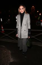 OLIVIA PALERMO Arrives at Hermes Fashion Show at Paris Fashion Week 02/29/2020