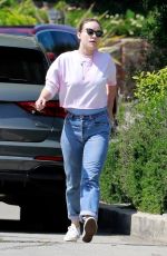 OLIVIA WILDE Out with Her Dog at a Park in Los Angeles 03/29/20
