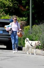 OLIVIA WILDE Out with Her Dog at a Park in Los Angeles 03/29/20