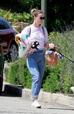 OLIVIA WILDE Out with Her Dog at a Park in Los Angeles 03/29/20